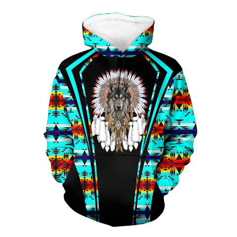 Powwow StoreHD000595 Pattern Native Pride 3D Hoodie