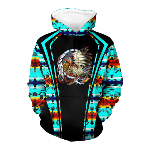 Powwow StoreHD000594 Pattern Native Pride 3D Hoodie