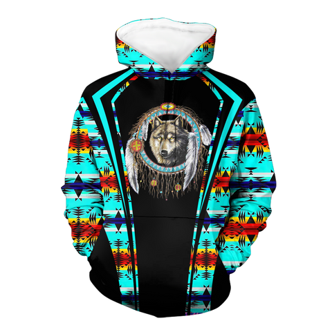 Powwow StoreHD000593 Pattern Native Pride 3D Hoodie