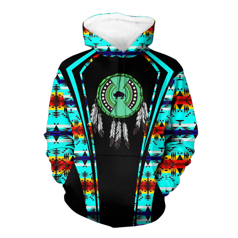 Powwow StoreHD000592 Pattern Native Pride 3D Hoodie