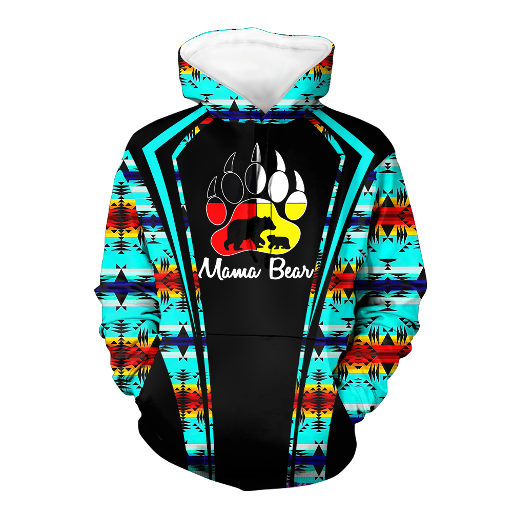 Powwow StoreHD000591 Pattern Native Pride 3D Hoodie