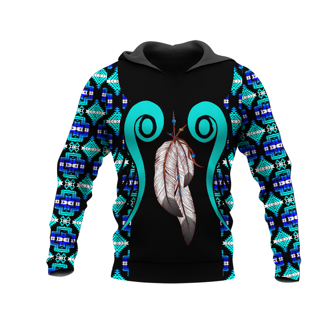 Powwow StoreHD0012084 Pattern Native Pride 3D Hoodie