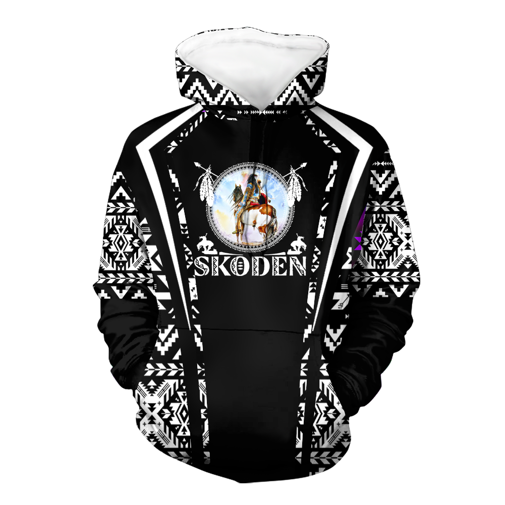 Powwow StoreHD000601 Pattern Native Pride 3D Hoodie