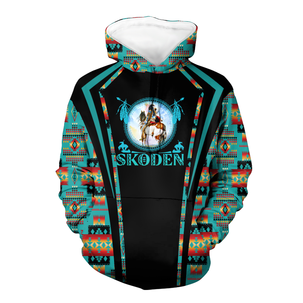 Powwow StoreHD000600 Pattern Native Pride 3D Hoodie