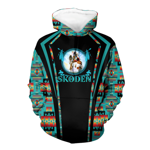 Powwow StoreHD000600 Pattern Native Pride 3D Hoodie