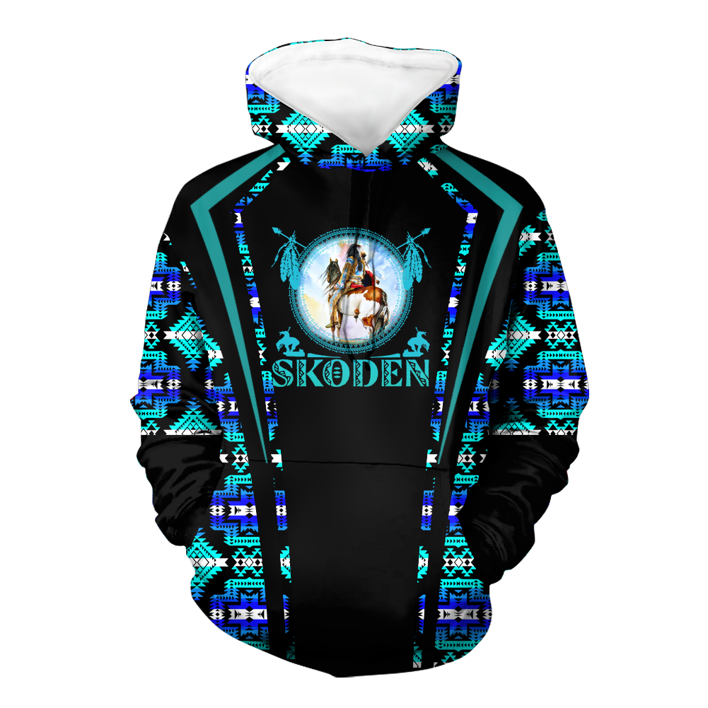 Powwow StoreHD000599 Pattern Native Pride 3D Hoodie