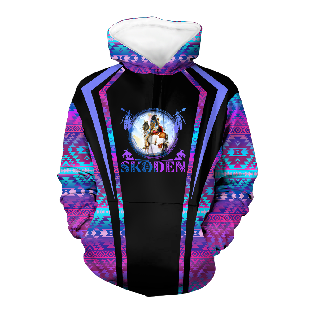 Powwow StoreHD000604 Pattern Native Pride 3D Hoodie