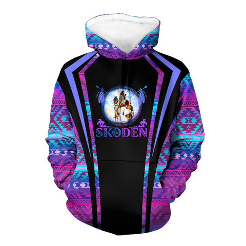 Powwow StoreHD000604 Pattern Native Pride 3D Hoodie