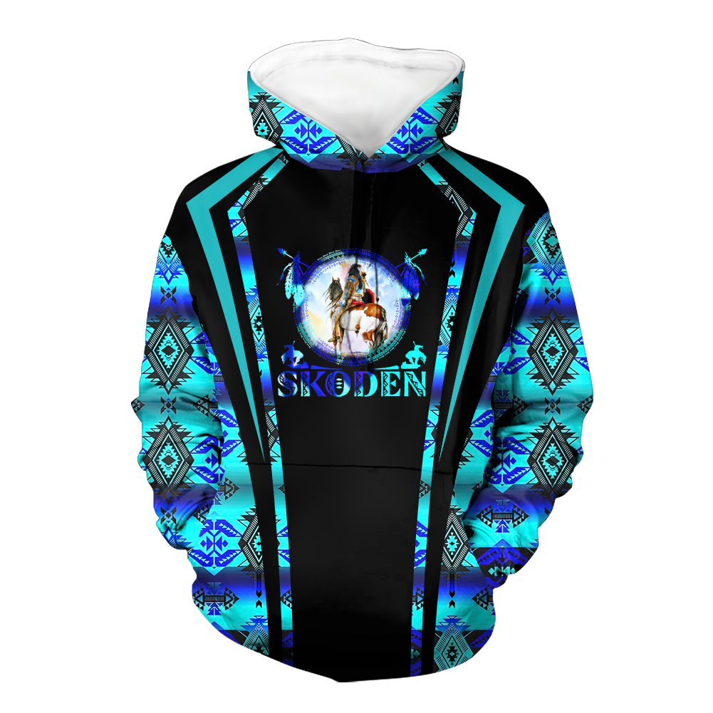 Powwow StoreHD000622 Pattern Native Pride 3D Hoodie