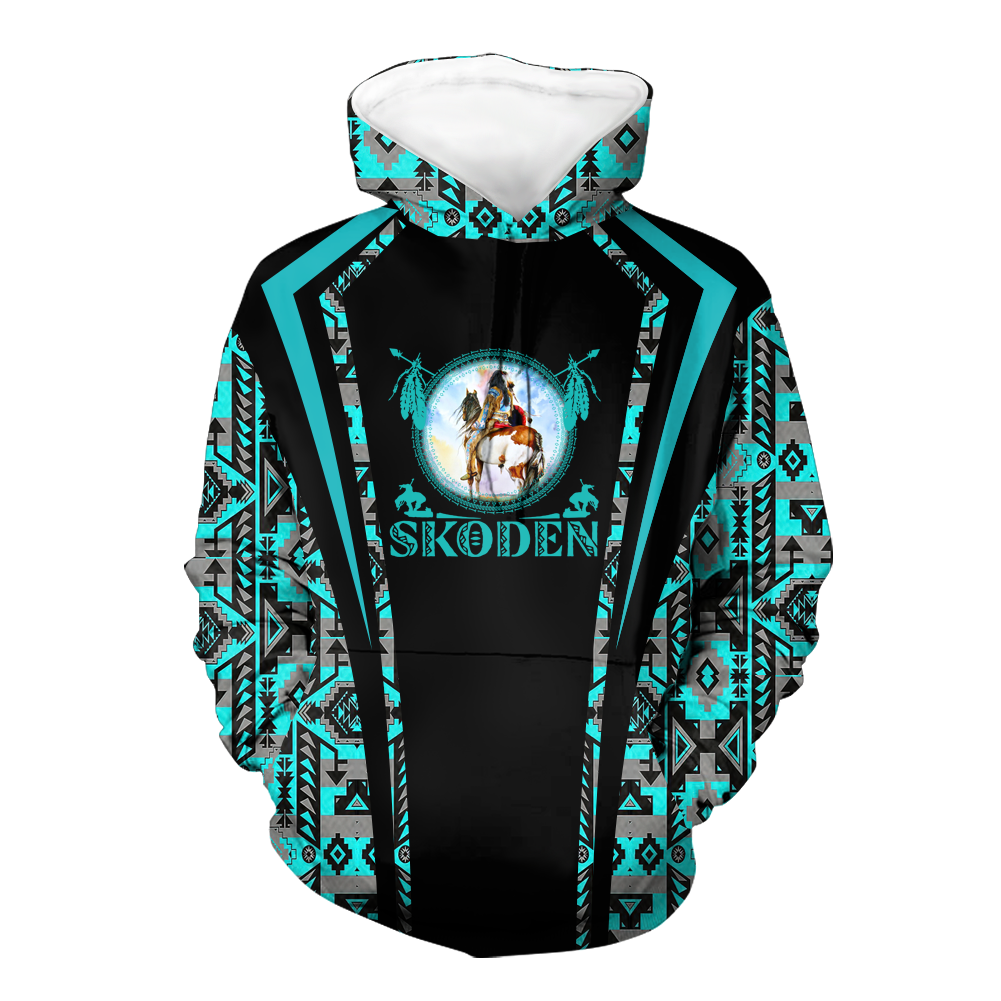 Powwow StoreHD000605 Pattern Native Pride 3D Hoodie