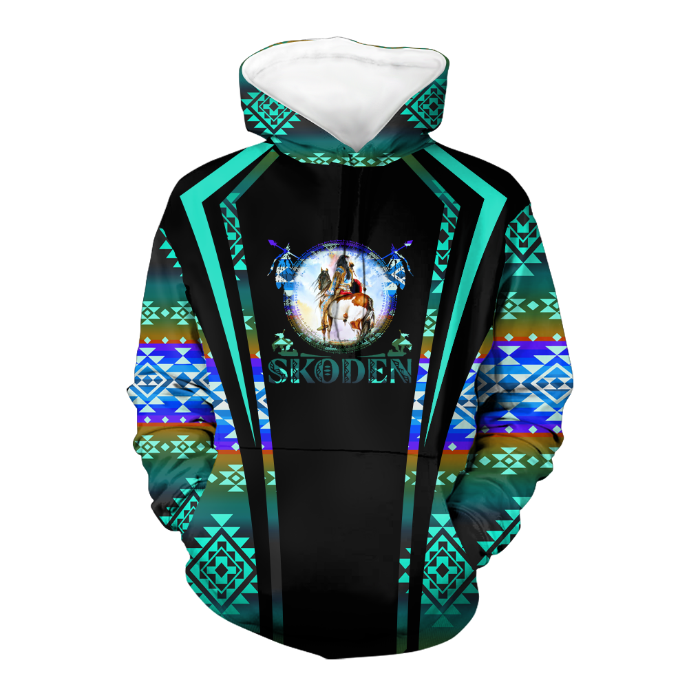 Powwow StoreHD000606 Pattern Native Pride 3D Hoodie