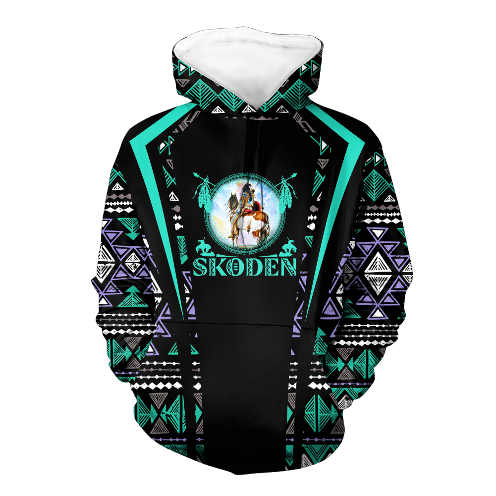 Powwow StoreHD000607 Pattern Native Pride 3D Hoodie