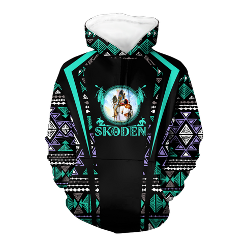 Powwow StoreHD000607 Pattern Native Pride 3D Hoodie