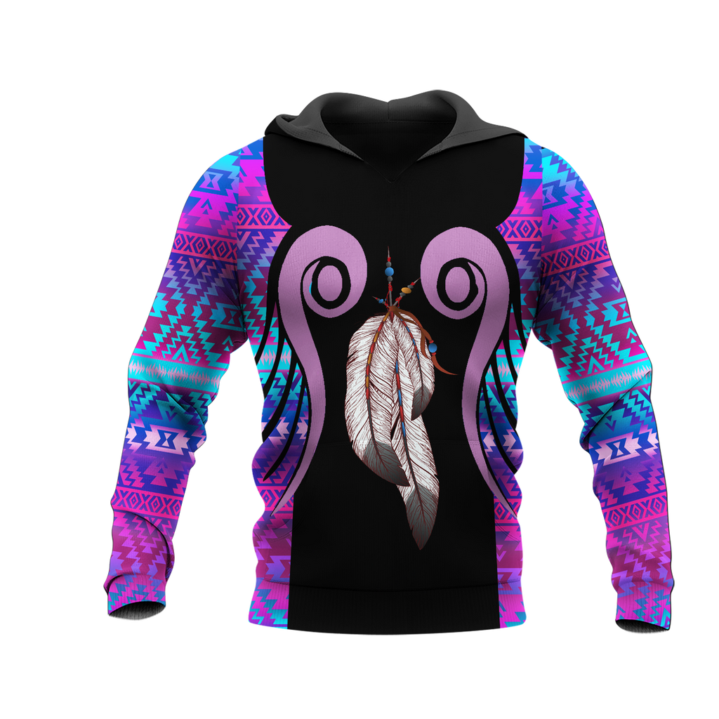 Powwow StoreHD0012083 Pattern Native Pride 3D Hoodie