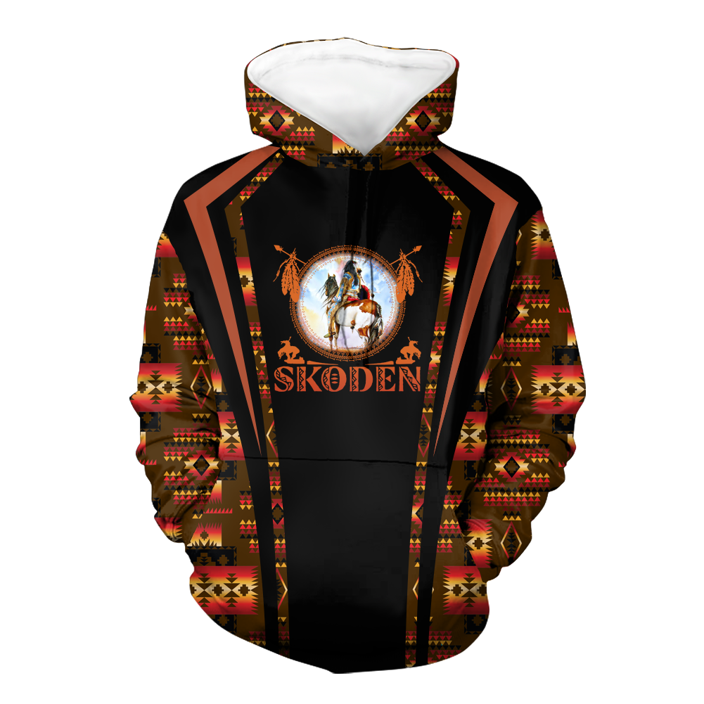 Powwow StoreHD000609 Pattern Native Pride 3D Hoodie