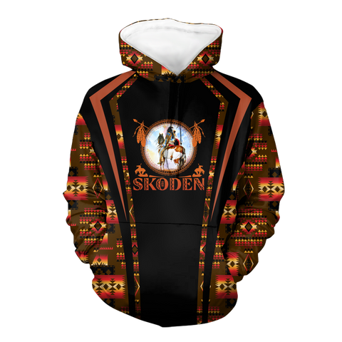 Powwow StoreHD000609 Pattern Native Pride 3D Hoodie