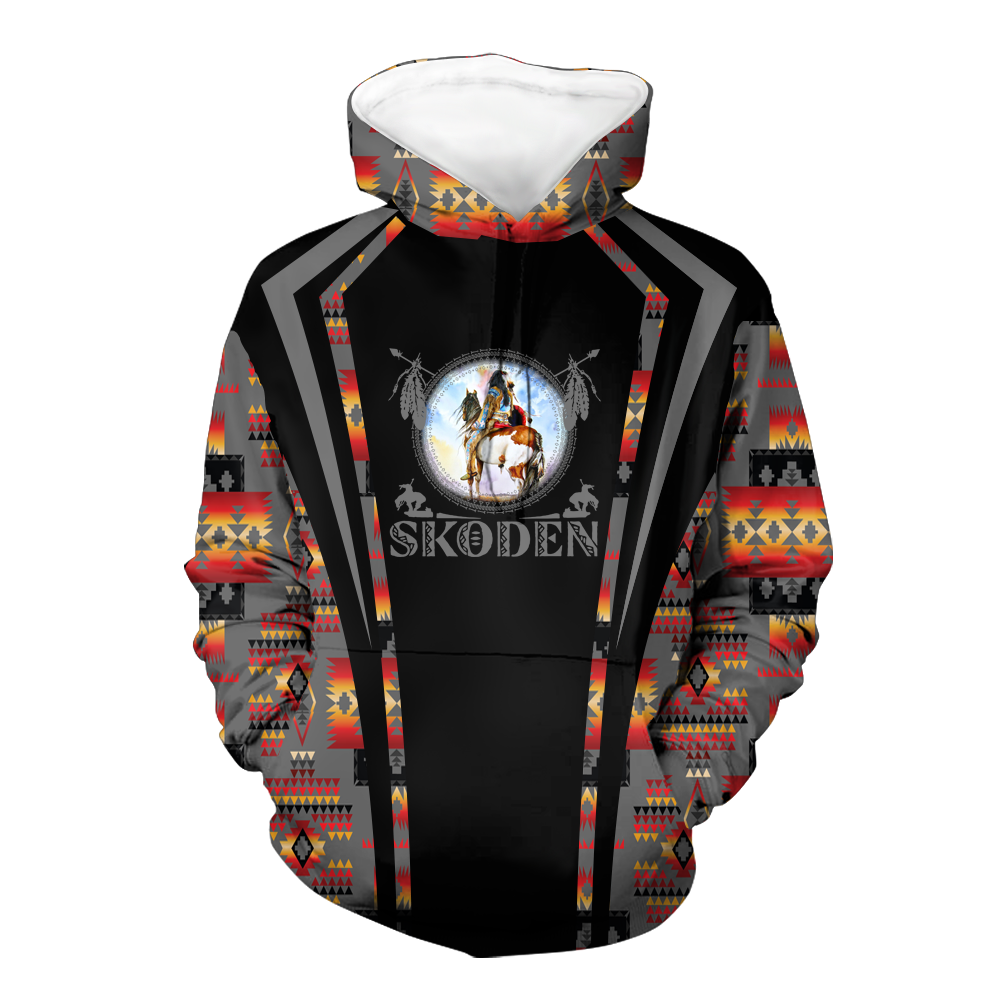 Powwow StoreHD000610 Pattern Native Pride 3D Hoodie