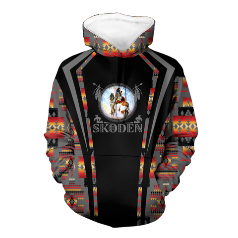 Powwow StoreHD000610 Pattern Native Pride 3D Hoodie