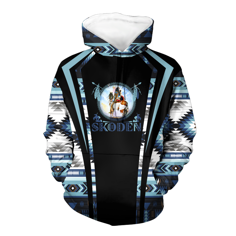 Powwow StoreHD000611 Pattern Native Pride 3D Hoodie