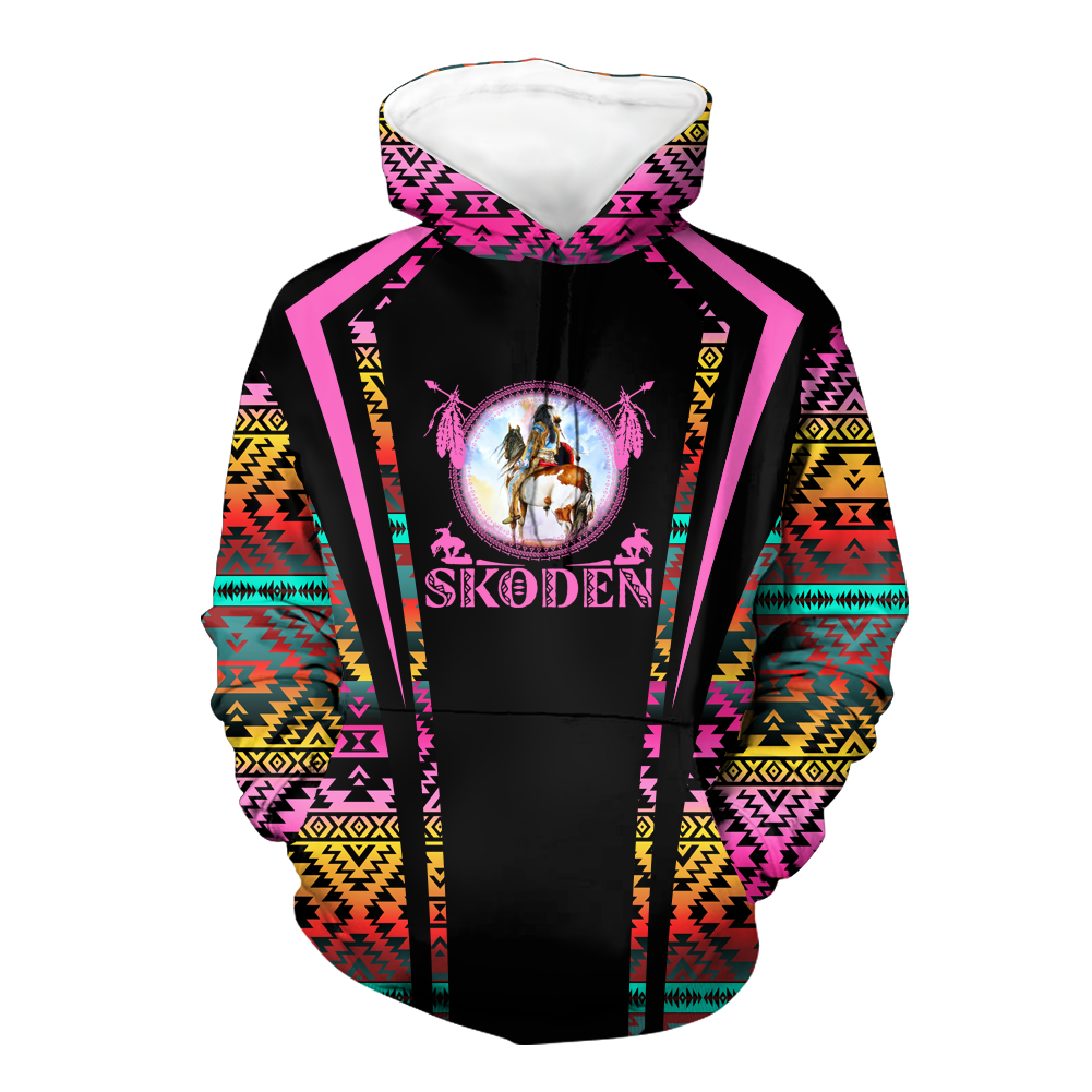 Powwow StoreHD000612 Pattern Native Pride 3D Hoodie