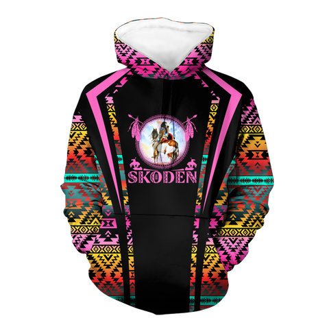 Powwow StoreHD000612 Pattern Native Pride 3D Hoodie