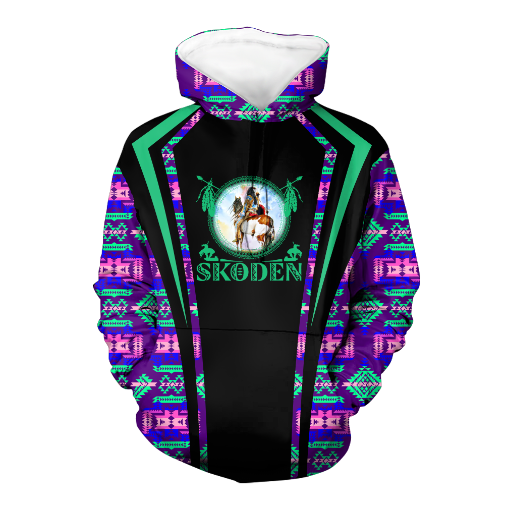 Powwow StoreHD000613 Pattern Native Pride 3D Hoodie