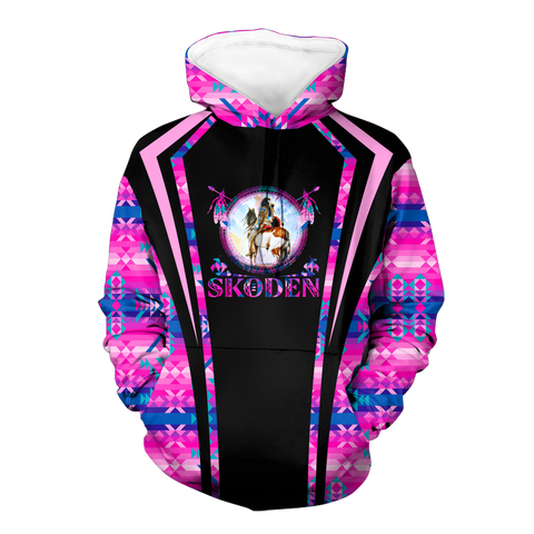 Powwow StoreHD000614 Pattern Native Pride 3D Hoodie