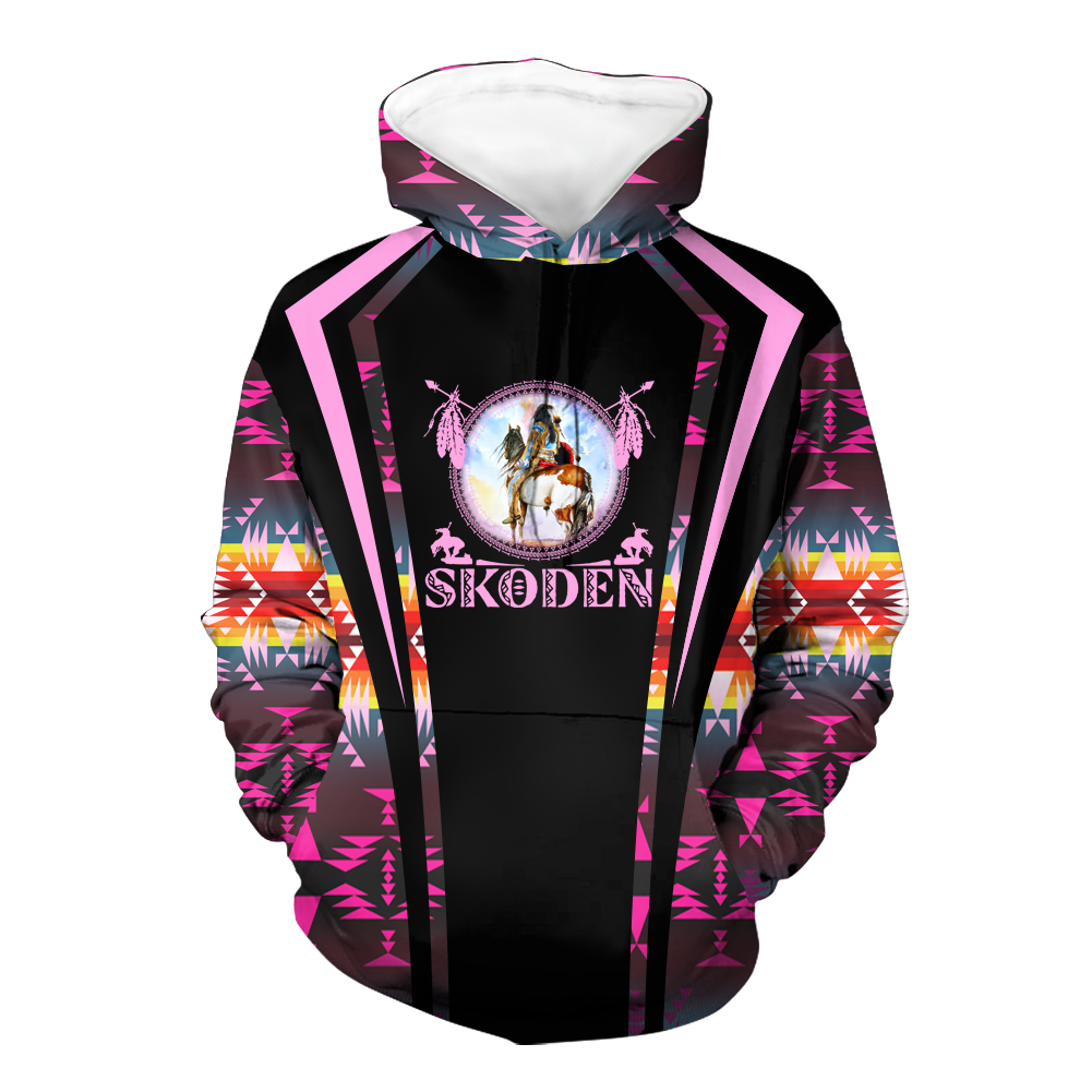 Powwow StoreHD000615 Pattern Native Pride 3D Hoodie