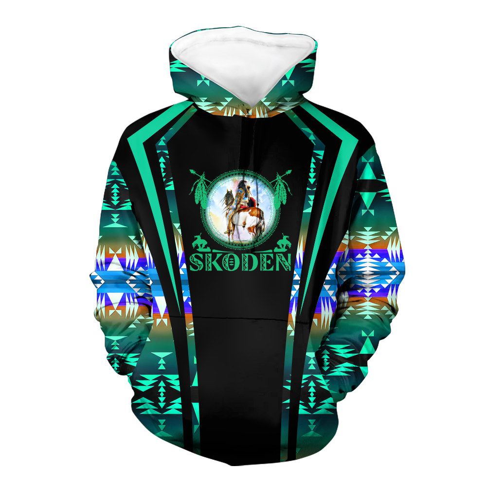 Powwow StoreHD000616 Pattern Native Pride 3D Hoodie