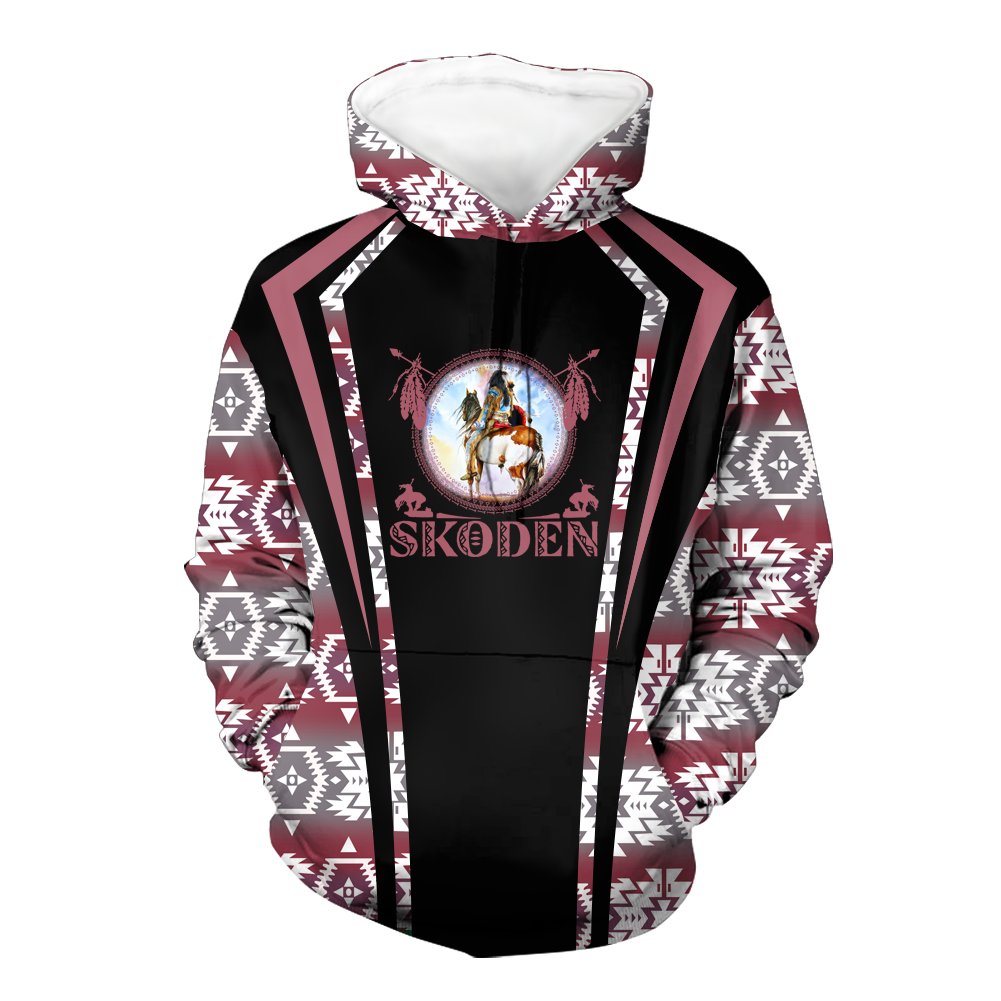 Powwow StoreHD000617 Pattern Native Pride 3D Hoodie