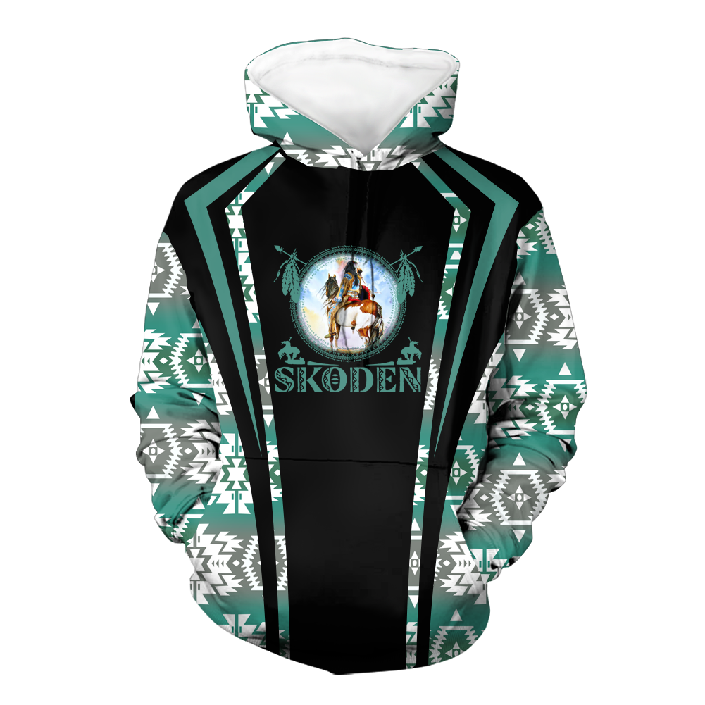 Powwow StoreHD000618 Pattern Native Pride 3D Hoodie