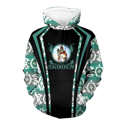 Powwow StoreHD000618 Pattern Native Pride 3D Hoodie