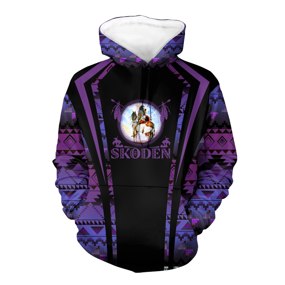 Powwow StoreHD000621 Pattern Native Pride 3D Hoodie