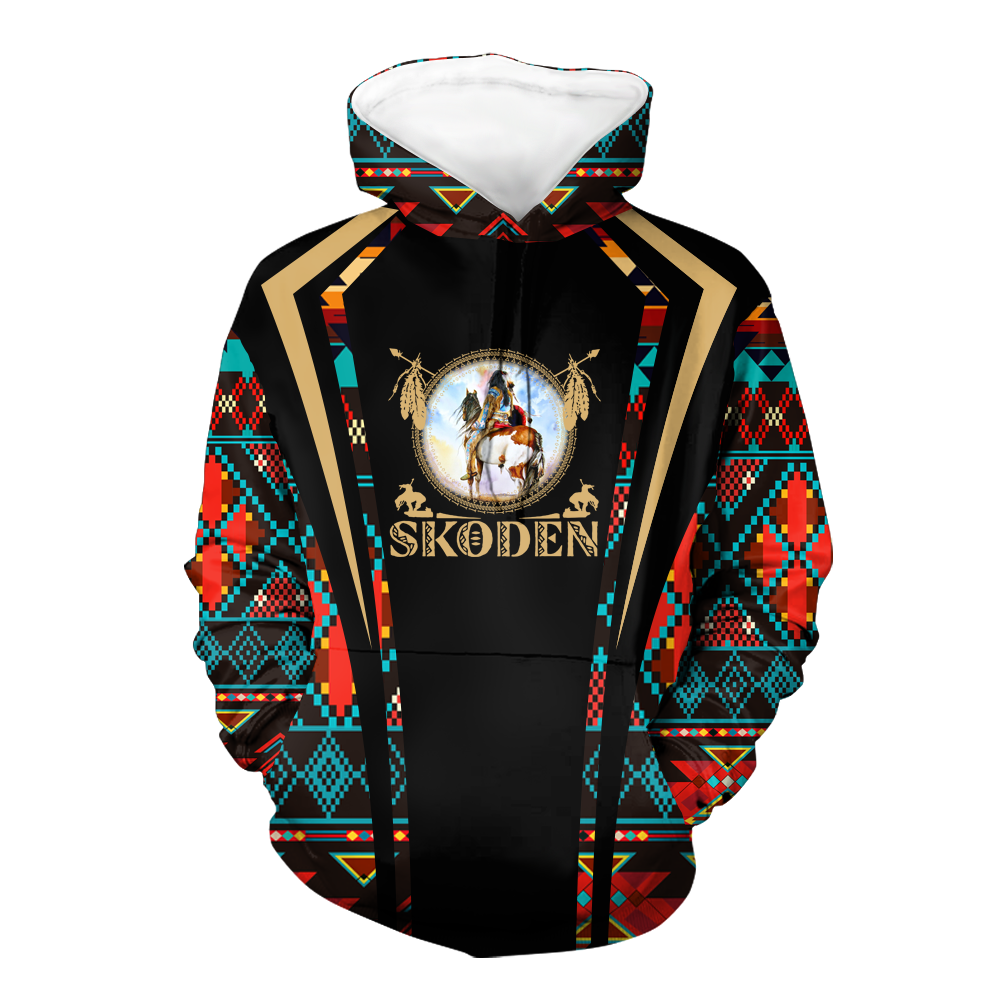 Powwow StoreHD000619 Pattern Native Pride 3D Hoodie