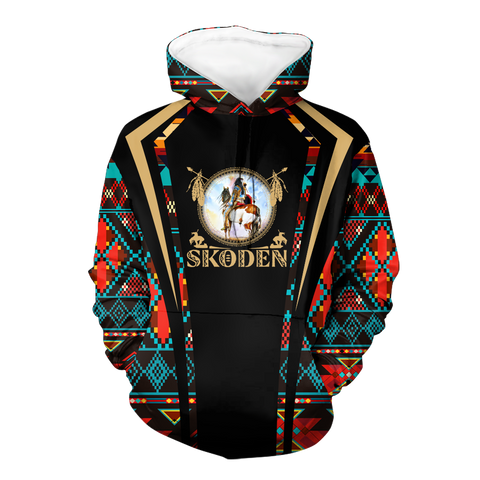 Powwow StoreHD000619 Pattern Native Pride 3D Hoodie