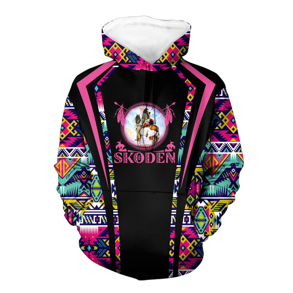 Powwow StoreHD000620 Pattern Native Pride 3D Hoodie