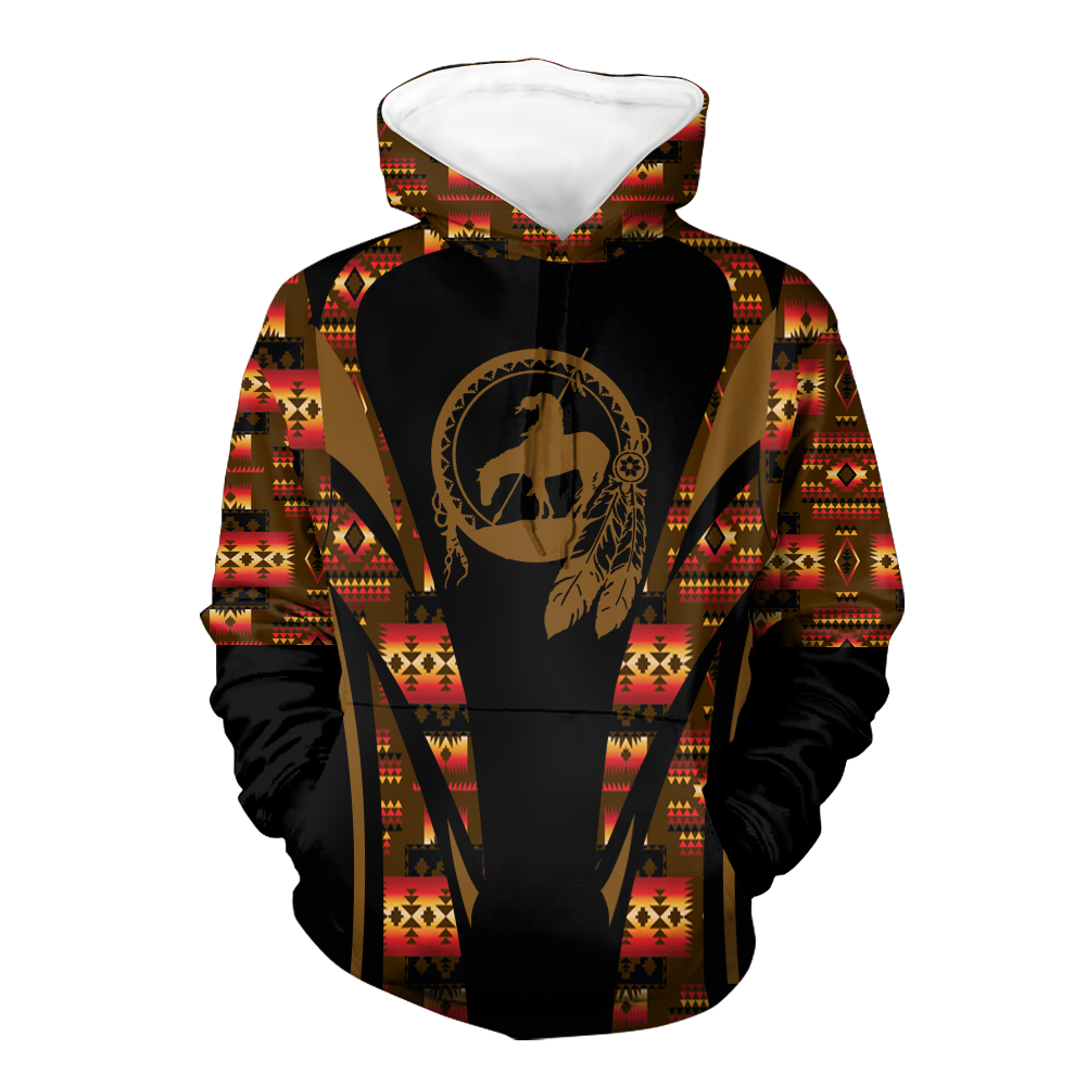 Powwow StoreHD000625 Pattern Native Pride 3D Hoodie