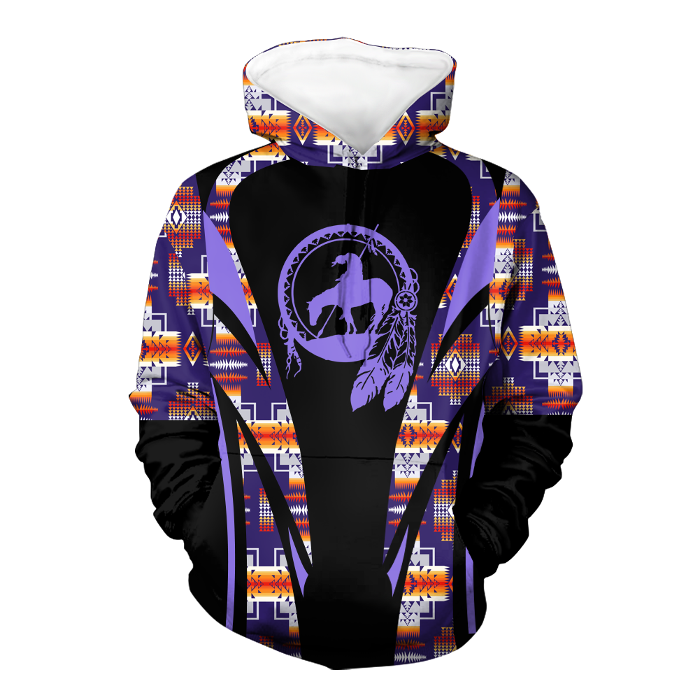 Powwow StoreHD000626 Pattern Native Pride 3D Hoodie