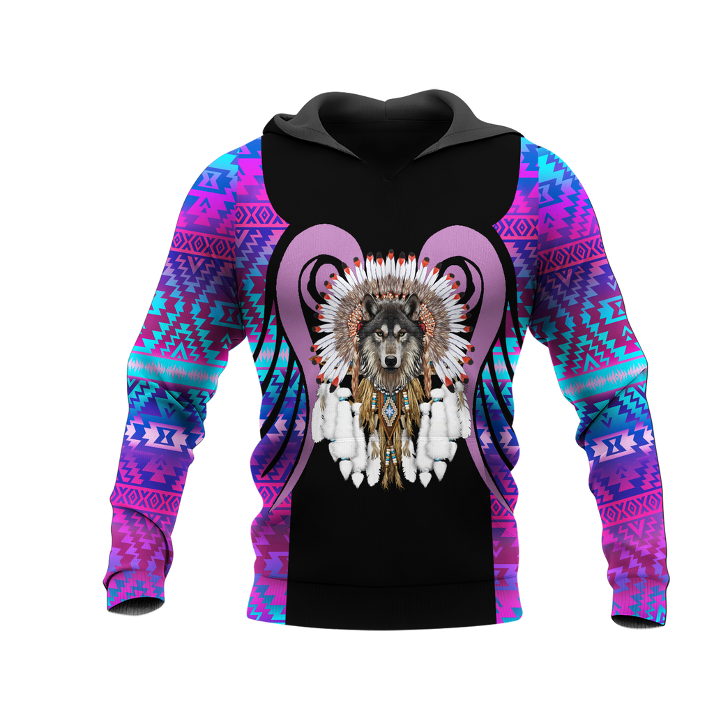 Powwow StoreHD0012086 Pattern Native Pride 3D Hoodie