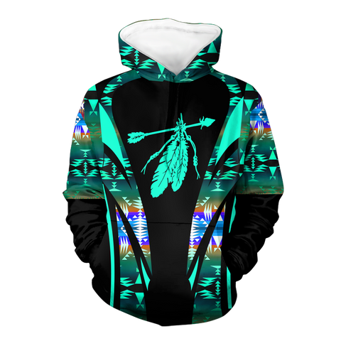 Powwow StoreHD000632 Pattern Native Pride 3D Hoodie