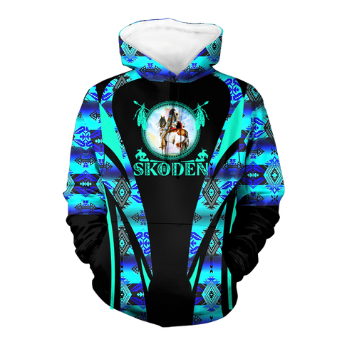 Powwow StoreHD000633 Pattern Native Pride 3D Hoodie