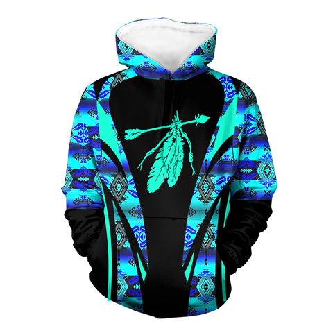 Powwow StoreHD000657 Pattern Native Pride 3D Hoodie