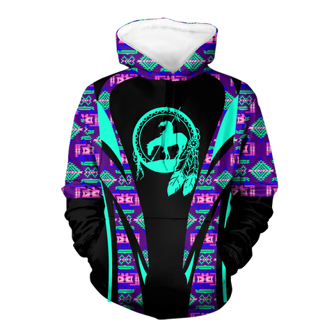 Powwow StoreHD000640 Pattern Native Pride 3D Hoodie