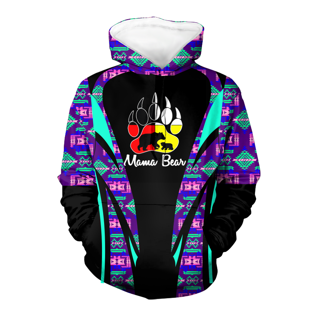 Powwow StoreHD000636 Pattern Native Pride 3D Hoodie