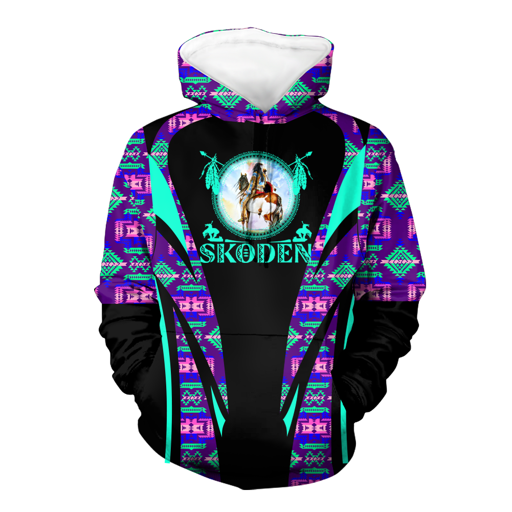 Powwow StoreHD000637 Pattern Native Pride 3D Hoodie