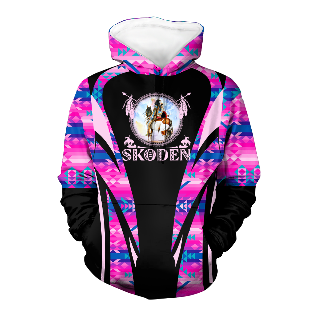 Powwow StoreHD000639 Pattern Native Pride 3D Hoodie