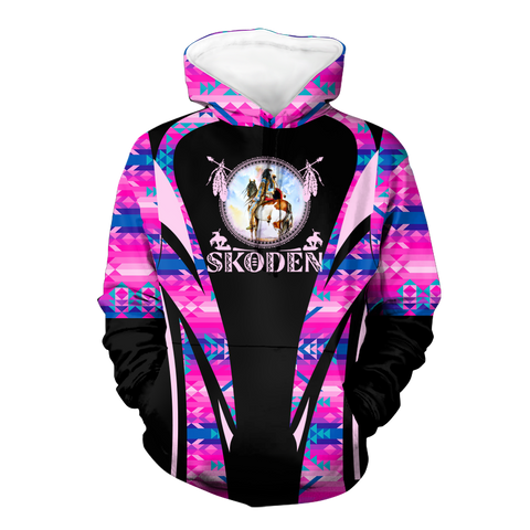 Powwow StoreHD000642 Pattern Native Pride 3D Hoodie