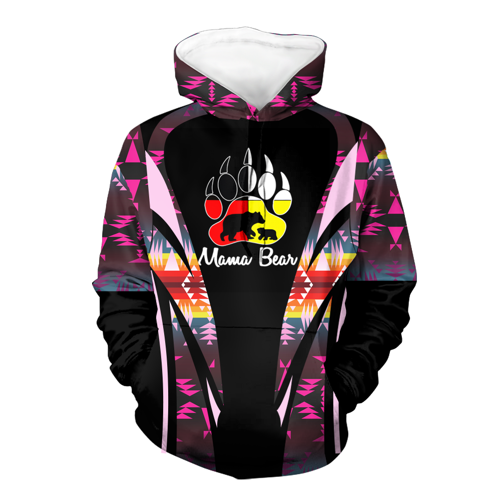 Powwow StoreHD000647 Pattern Native Pride 3D Hoodie