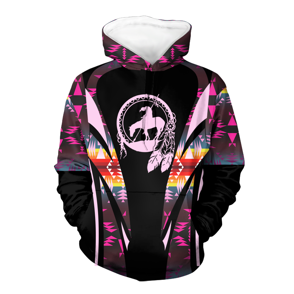 Powwow StoreHD000648 Pattern Native Pride 3D Hoodie