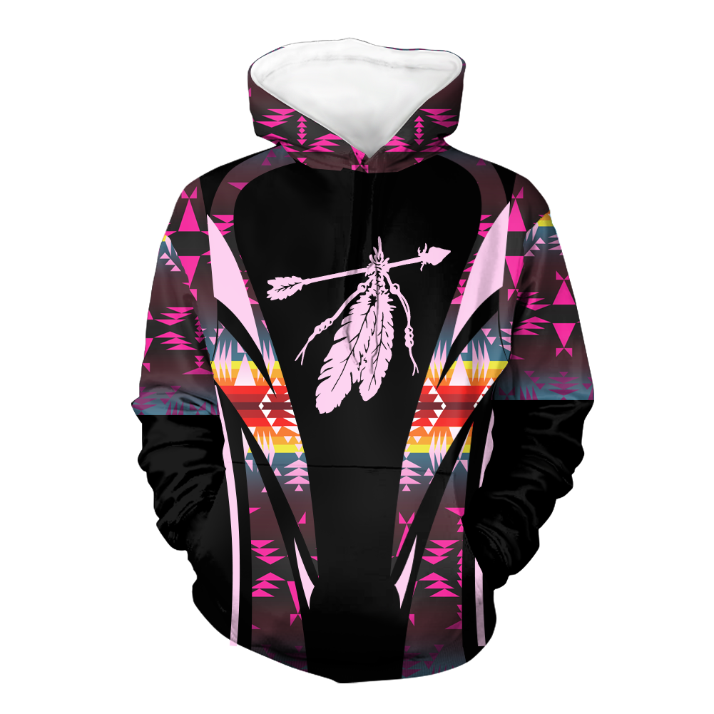 Powwow StoreHD000649 Pattern Native Pride 3D Hoodie